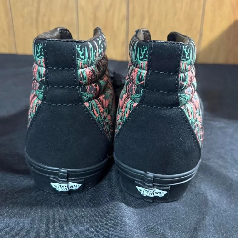 Halloween Black and green Vans Sk8-Hi high top sneakers Size 10 Womens
